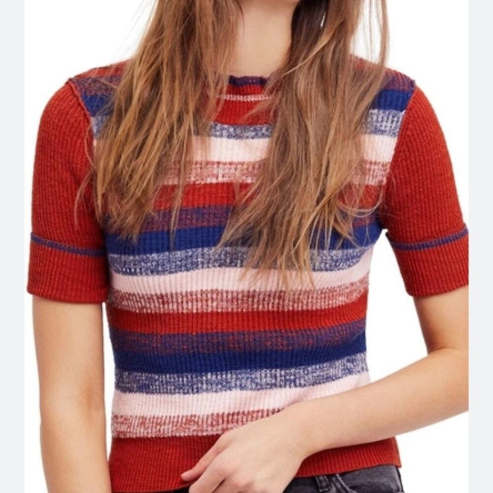 Free People Best Intentions Seater Terracotta Stripe size XS